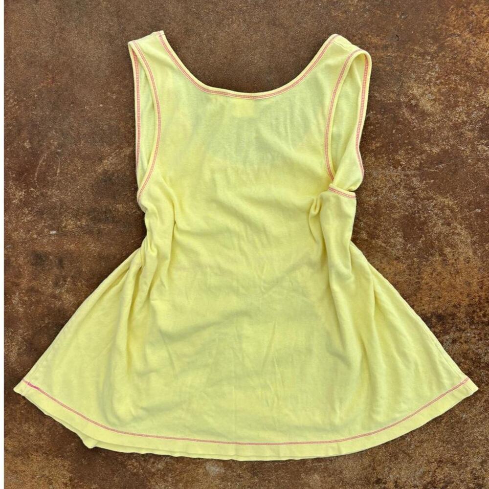 Yellow pink babydoll tank - Picture 3 of 6